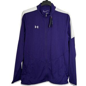 NWT Under Armour Purple Full Zip Long Sleeve Track Jacket Size Loose XL